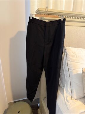 Cos Men's Navy Elastic-Waist Dress Pants with Drawstring